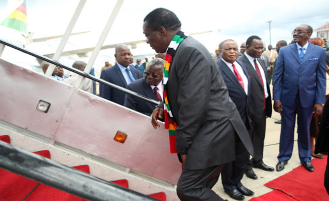 President ED Mnangagwa flies out
