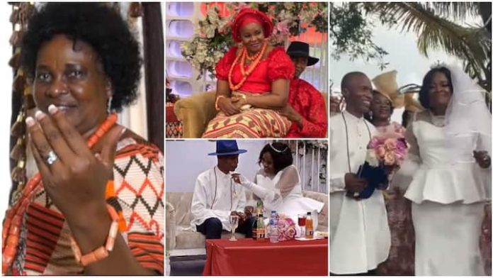Joy as gogo (64) marries for the first time…her hubby is a widower whose wife died 10 years ago