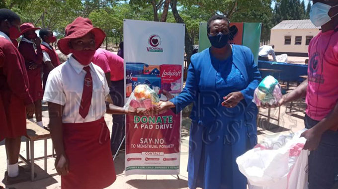 Young girls in Seke receive reusable sanitary pads 