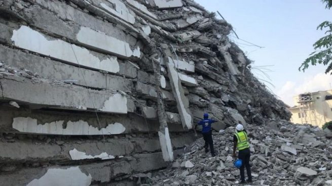 5 dead, dozens missing as building collapses