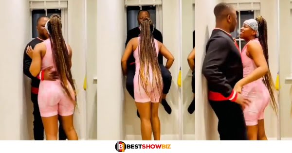 (Video) See The Reactions Of Man After His Wife Kissed and Lifted Him Up