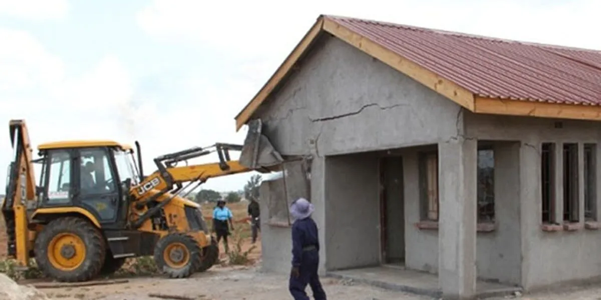 House demolitions currently going on in Budiriro 4