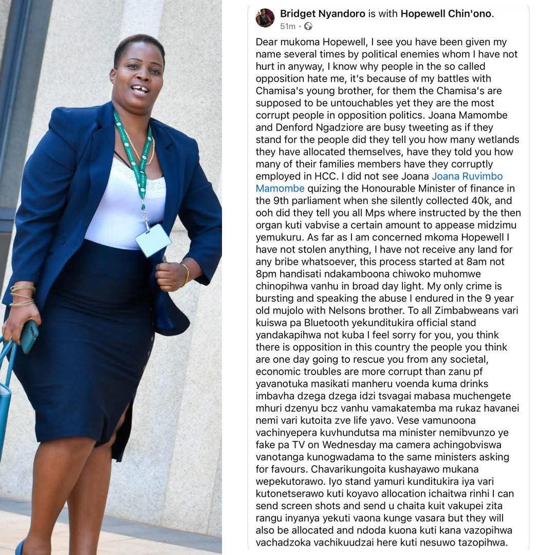 Opposition’s Dirty Laundry: Nyandoro’s Shocking Admission