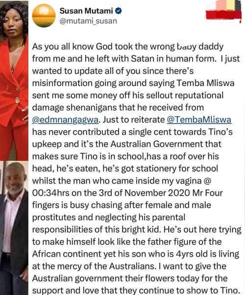 Susan Mutami Breaks Silence Amid Scandalous Rumors ,Labels Themba Mliswa a Good For Nothing Fertile Government Spy.