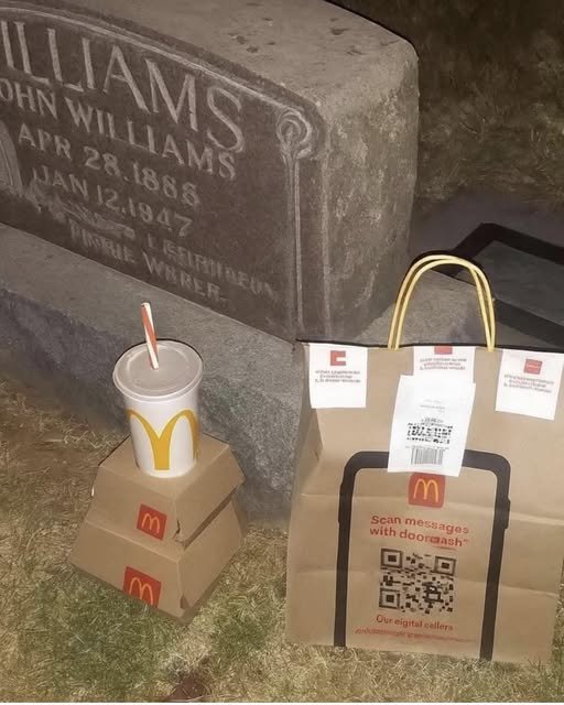DoorDash Driver Delivers McDonald’s to a Grave, Gets a Chilling ‘Forgot My Drink’ Text”
