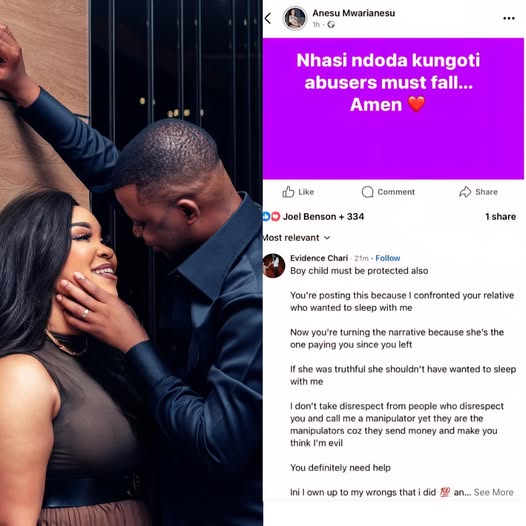 Prophet Evidence Chari and Ex-Wife Anesu Locked in Explosive Social Media War Amid Bitter Divorce